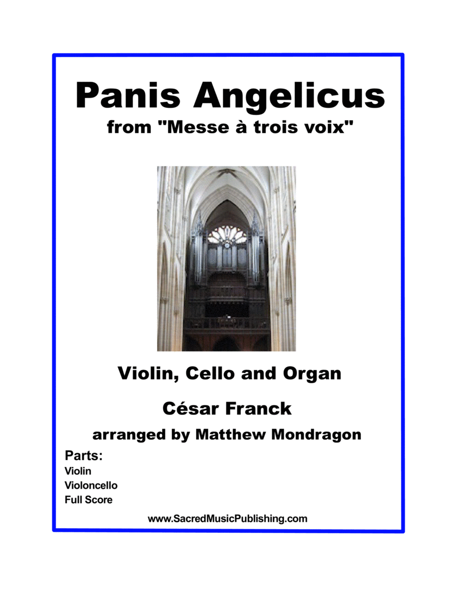 Panis Angelicus O Lord, Most Holy for Violin, Cello and Organ String Duet scores gallery preview page 1