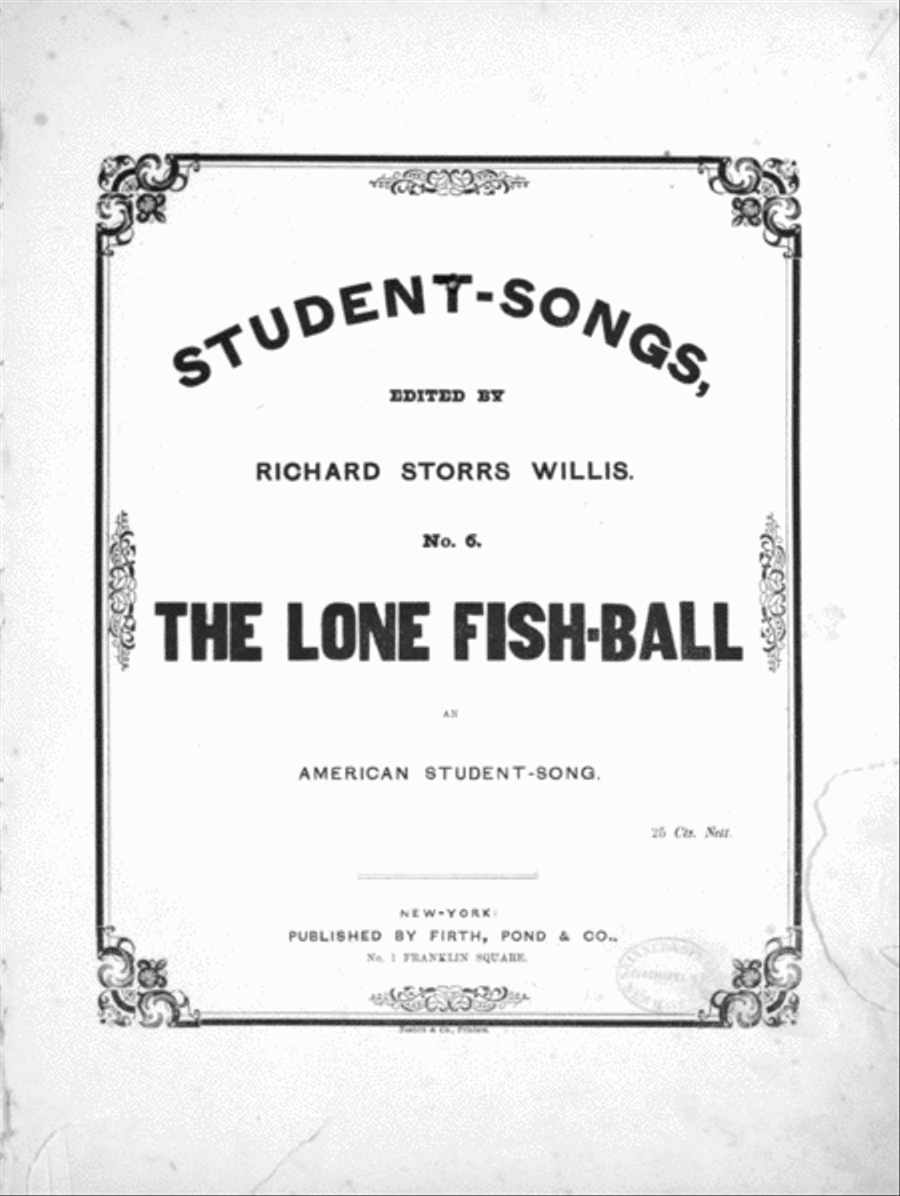 The Lone Fish-Ball, An American Student-Song Voice scores gallery preview page 1
