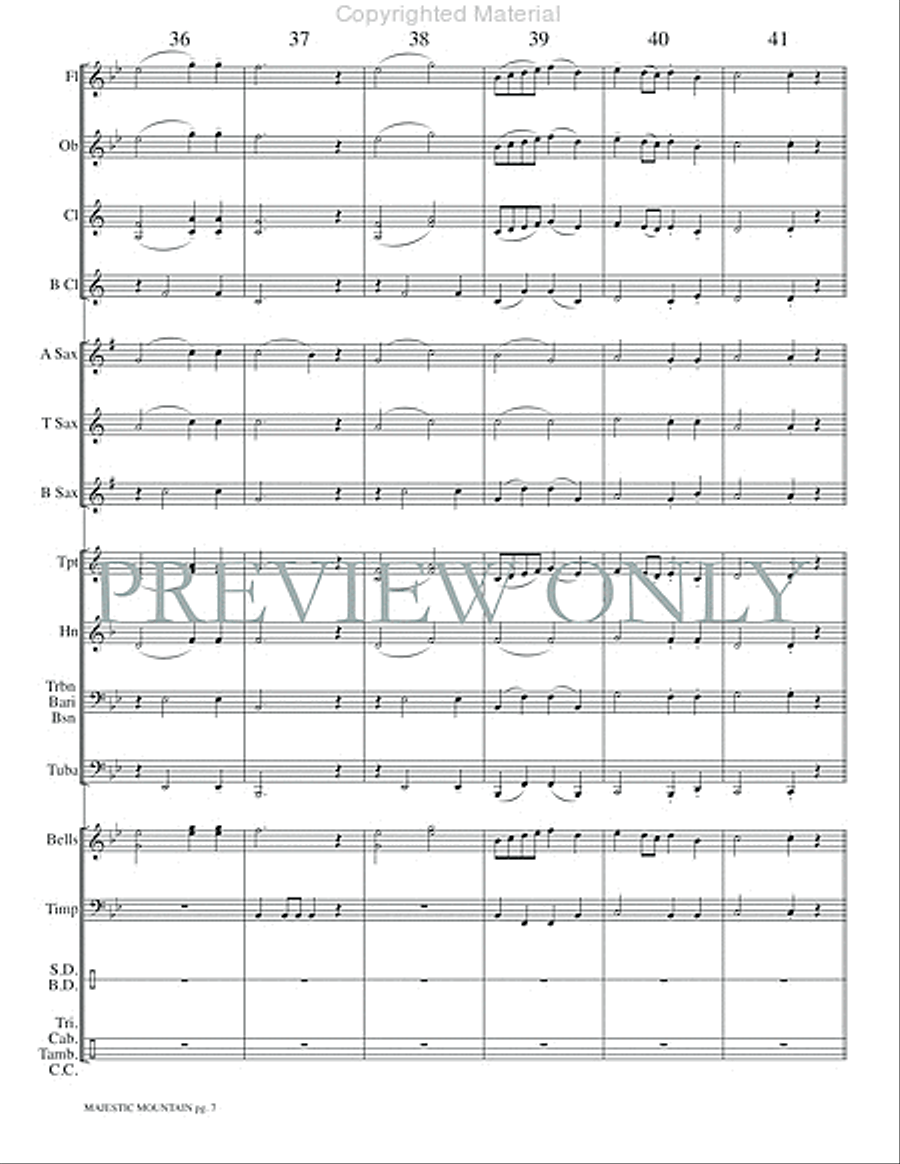 Majestic Mountain Concert Band scores gallery preview page 10