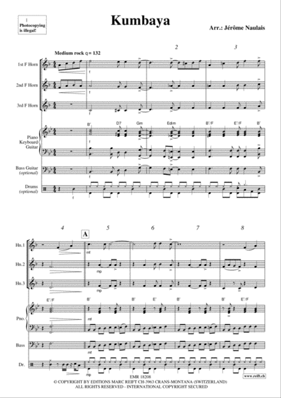 Kumbaya Horn scores gallery preview page 3