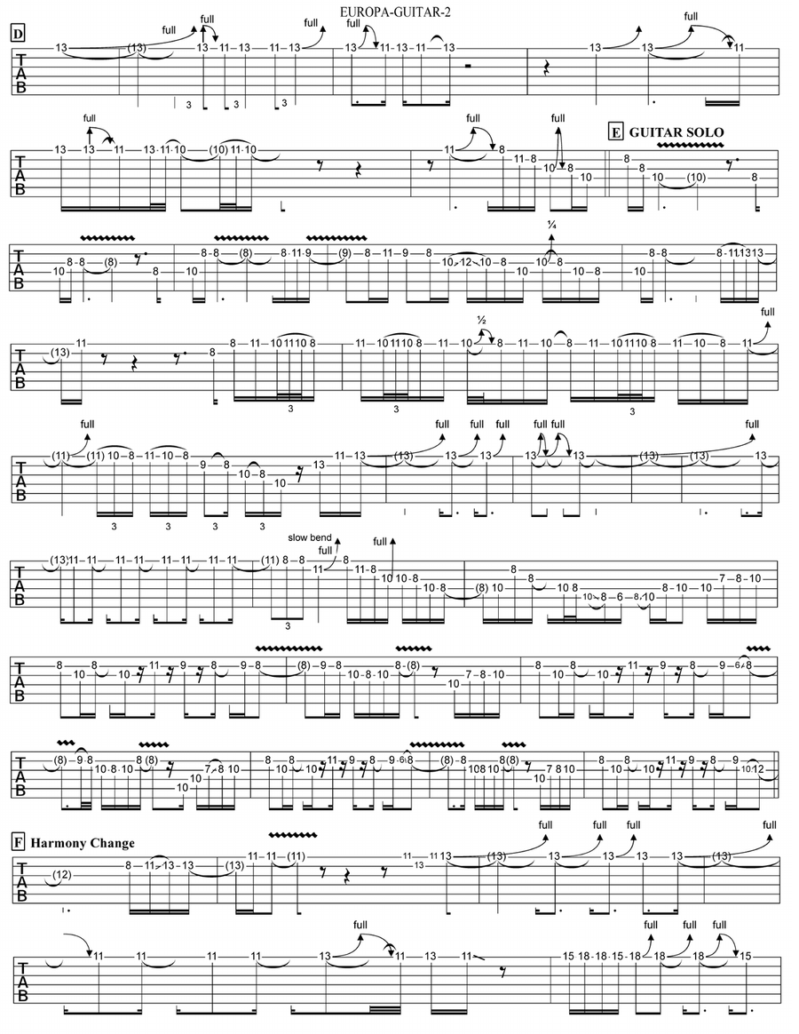 Europa Acoustic Guitar scores gallery preview page 2