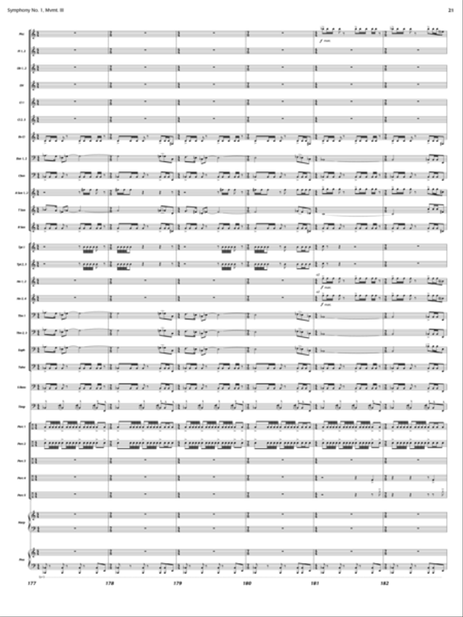 And the Earth Trembled (Symphony 1, New Day Rising, Mvt. III) Concert Band scores gallery preview page 20