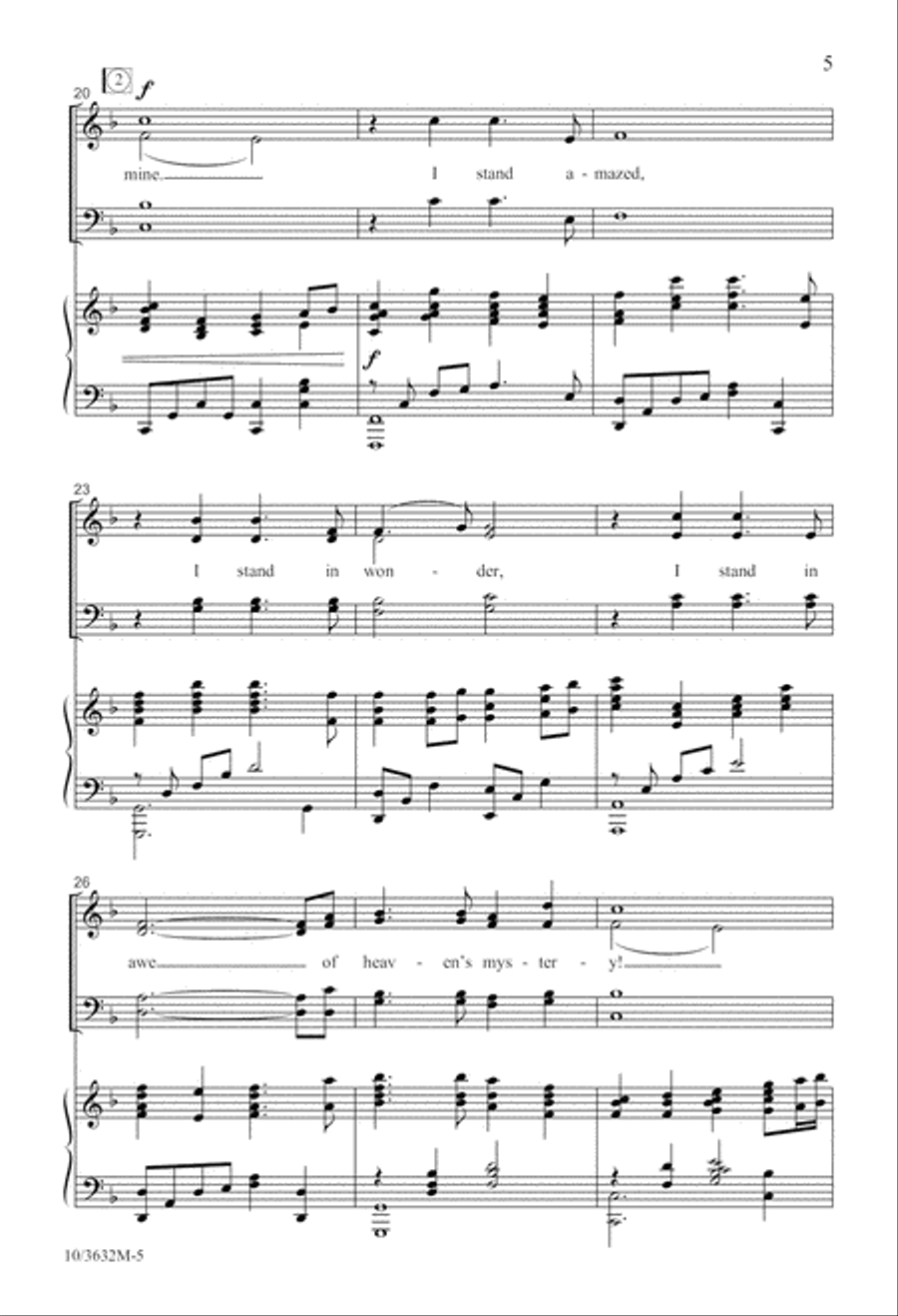 I Stand Amazed 4-Part scores gallery preview page 6