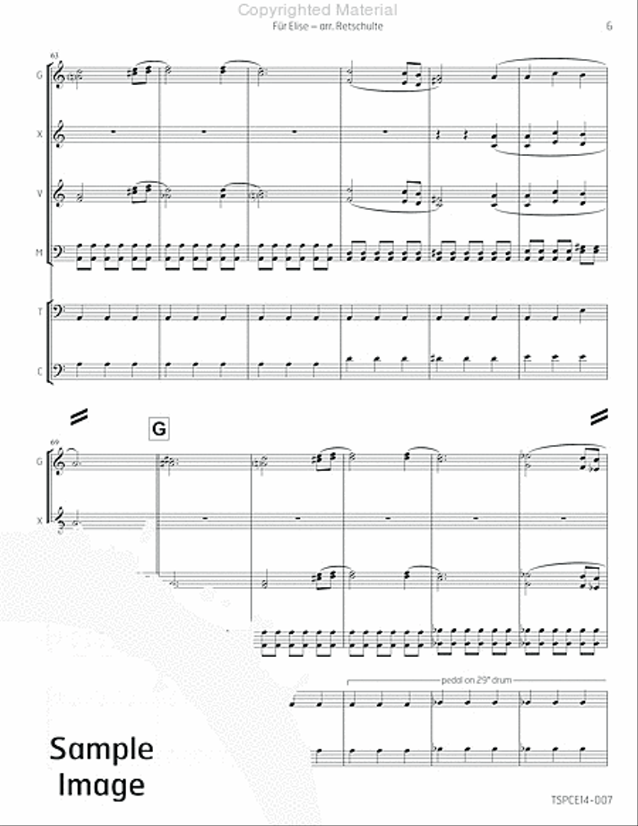 Fur Elise Percussion Ensemble scores gallery preview page 10