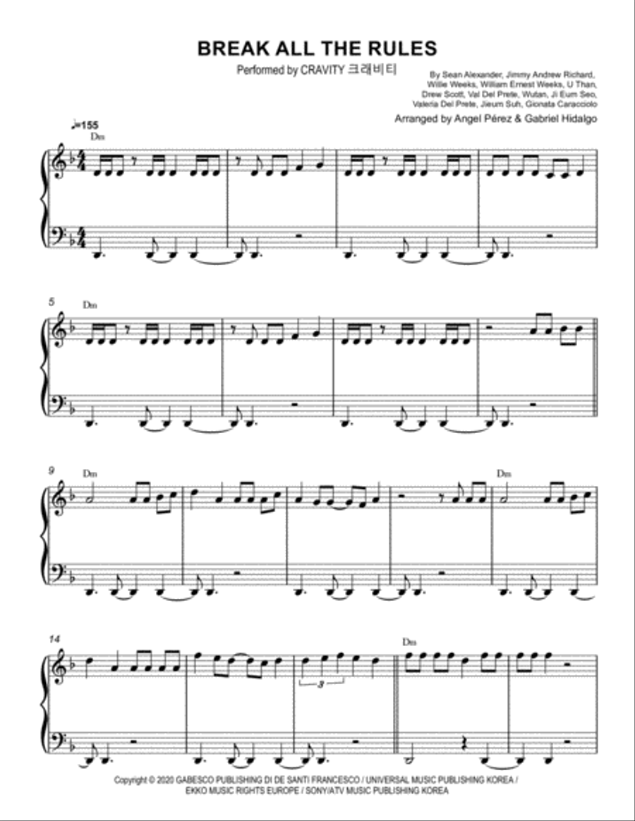 Break All The Rules Voice scores gallery preview page 1