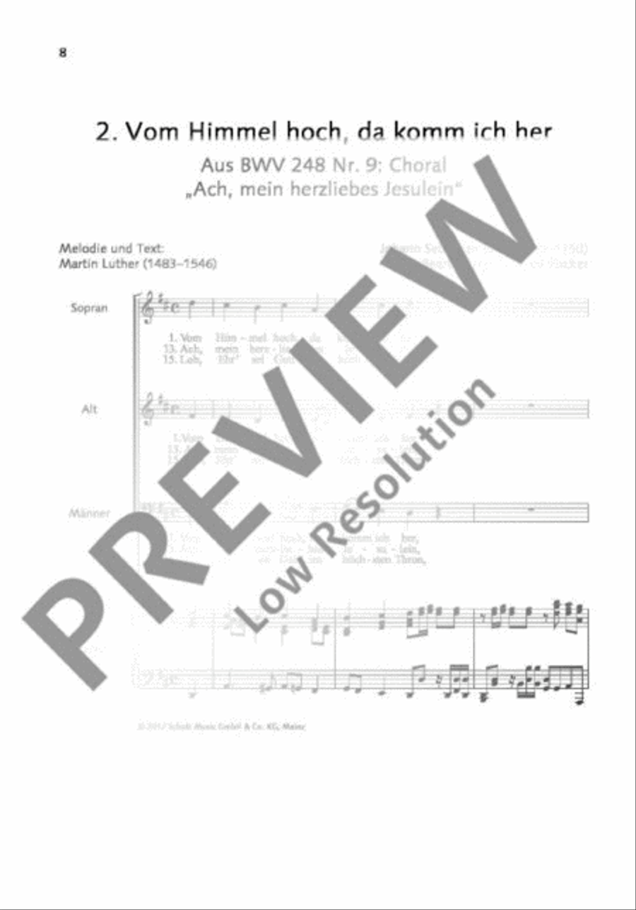 Vom Himmel hoch, da komm ich her 3-Part scores gallery preview page 2