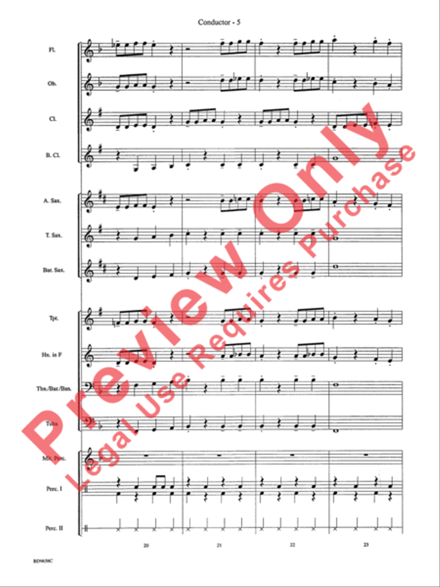 Clarinet Jive Concert Band scores gallery preview page 8