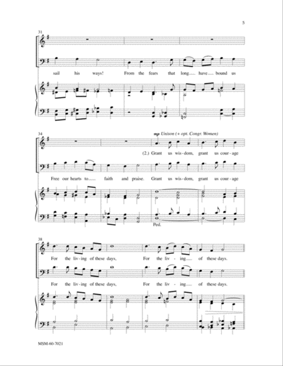 God of Grace and God of Glory 4-Part scores gallery preview page 5