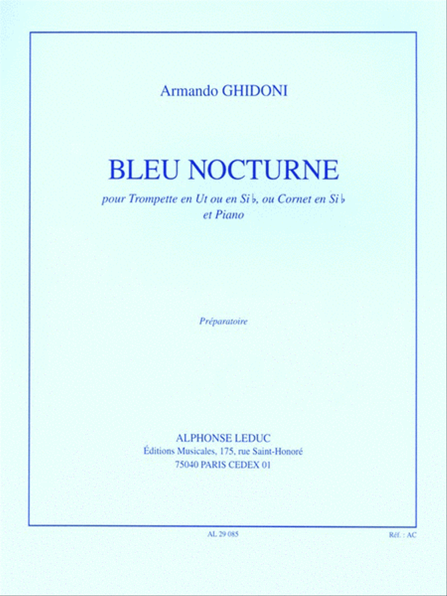 Bleu Nocturne (trumpet & Piano) Trumpet Solo scores gallery preview page 1