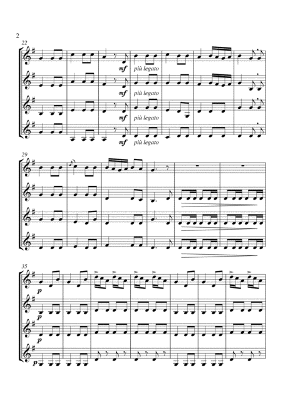 Hunters Chorus from Der Freischutz Choir scores gallery preview page 2