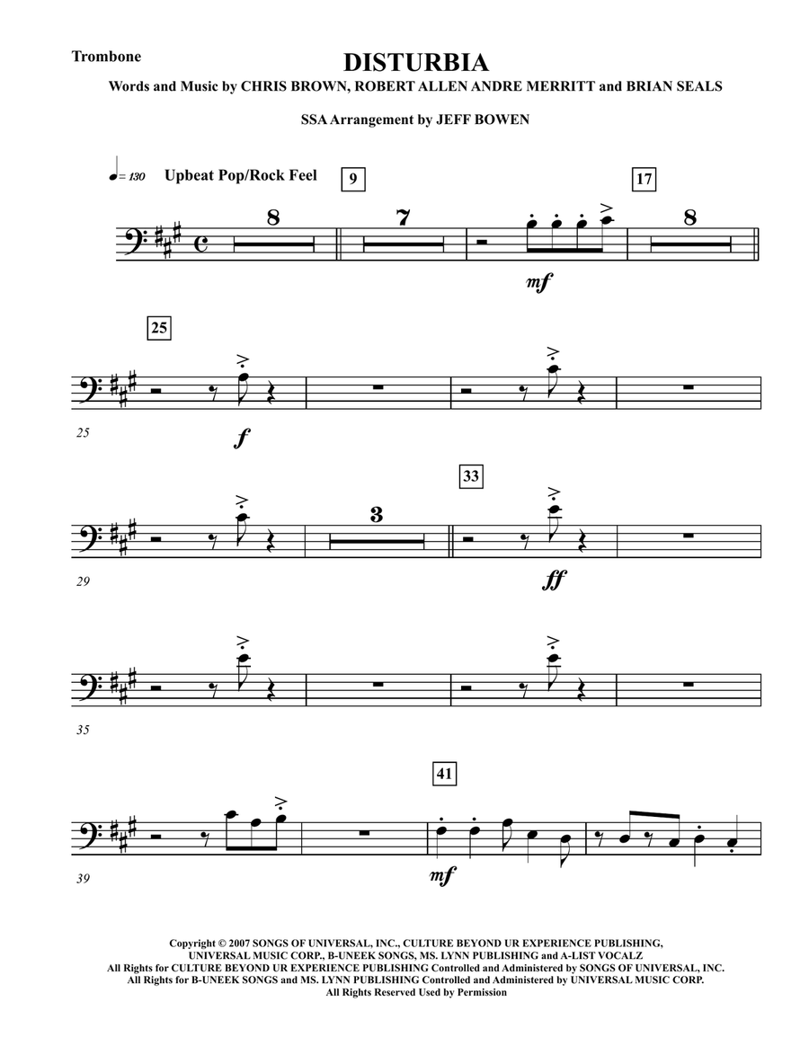 Disturbia Concert Band scores gallery preview page 4