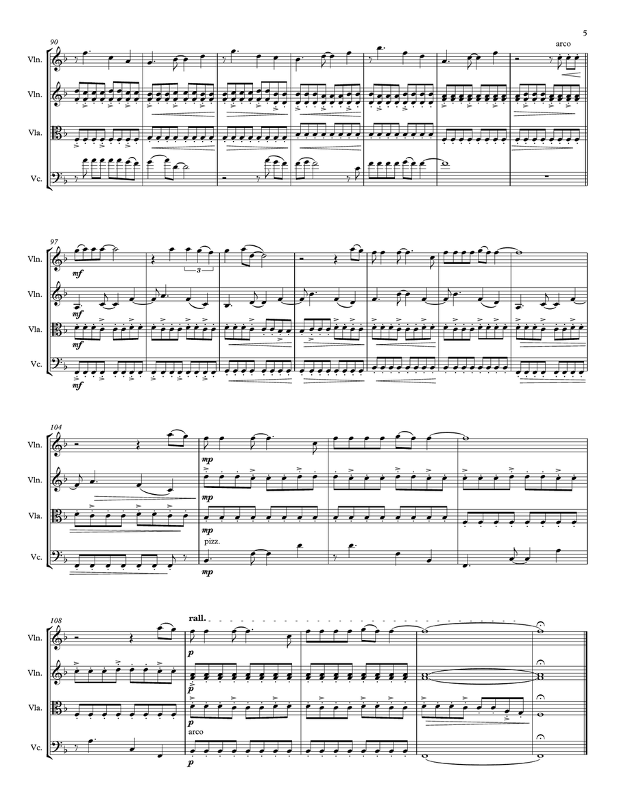 Marry You String Quartet scores gallery preview page 5