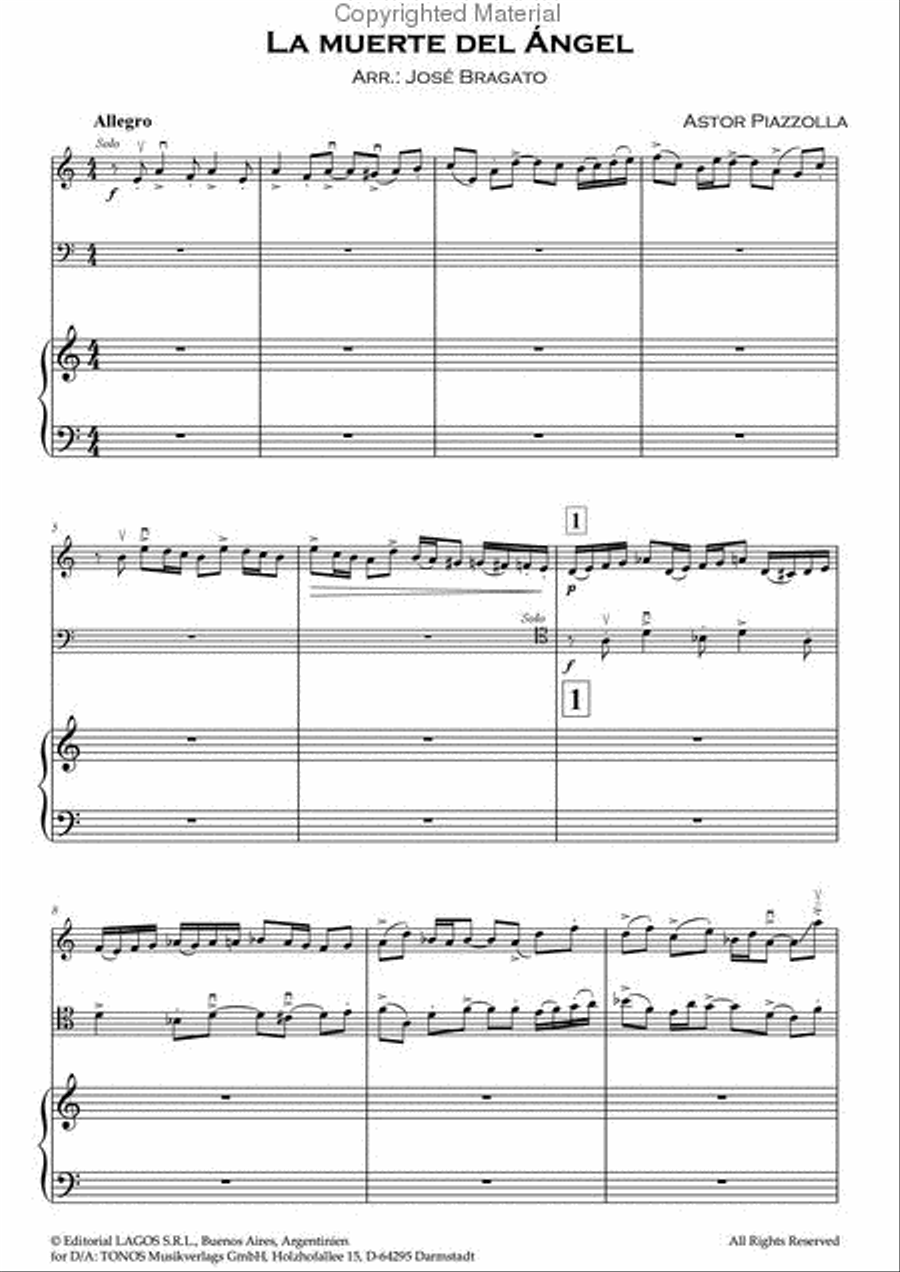 La Muerte del Angel La Muerte del Angel Piano Trio scores gallery preview page 2