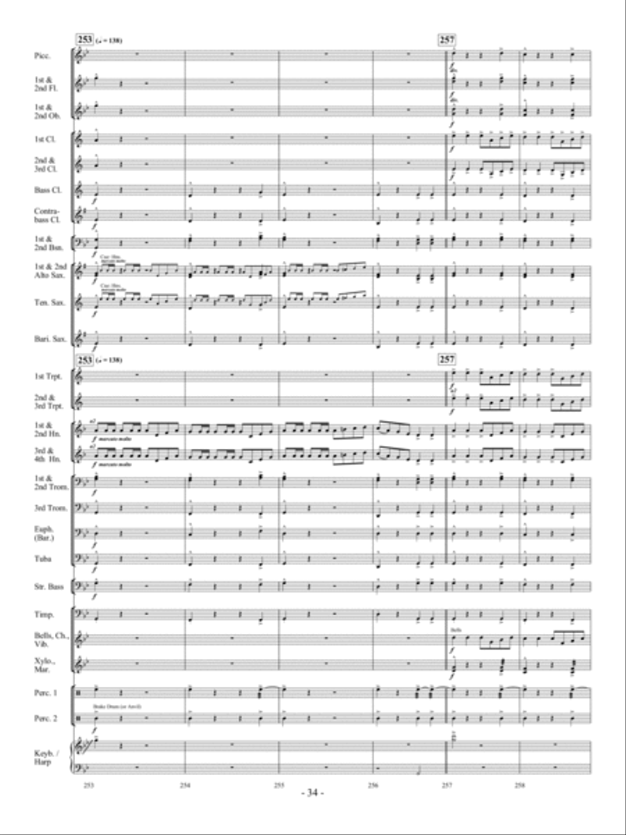 Sea Song Fantasy Sea Song Fantasy Concert Band scores gallery preview page 33