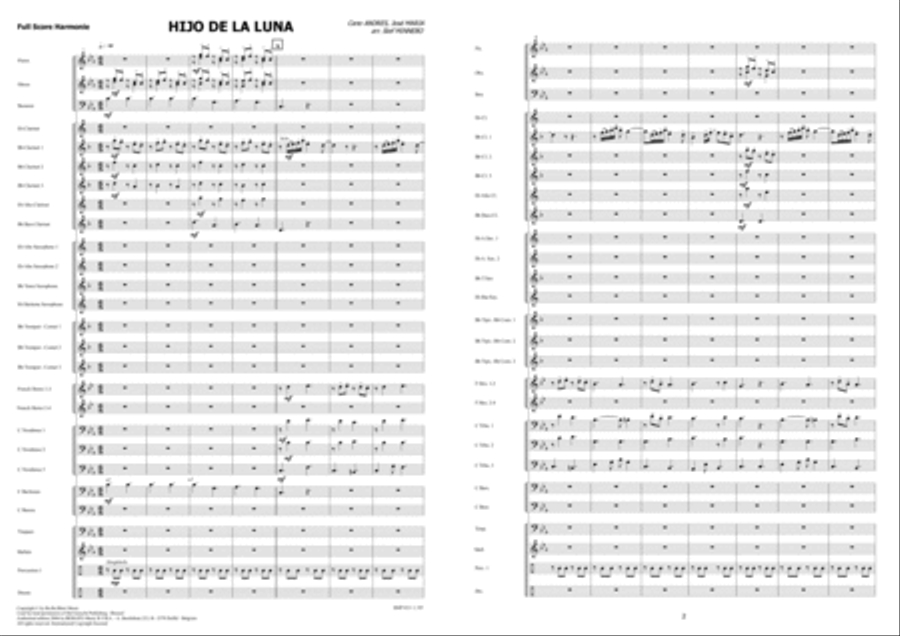 Hijo De La Luna Hijo De La Luna Concert Band scores gallery preview page 2