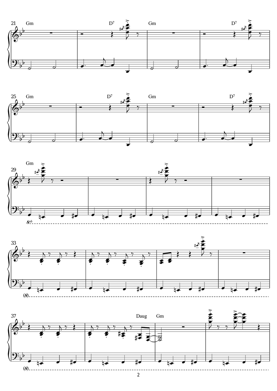 Big Noise From Winnetka Piano Solo scores gallery preview page 2