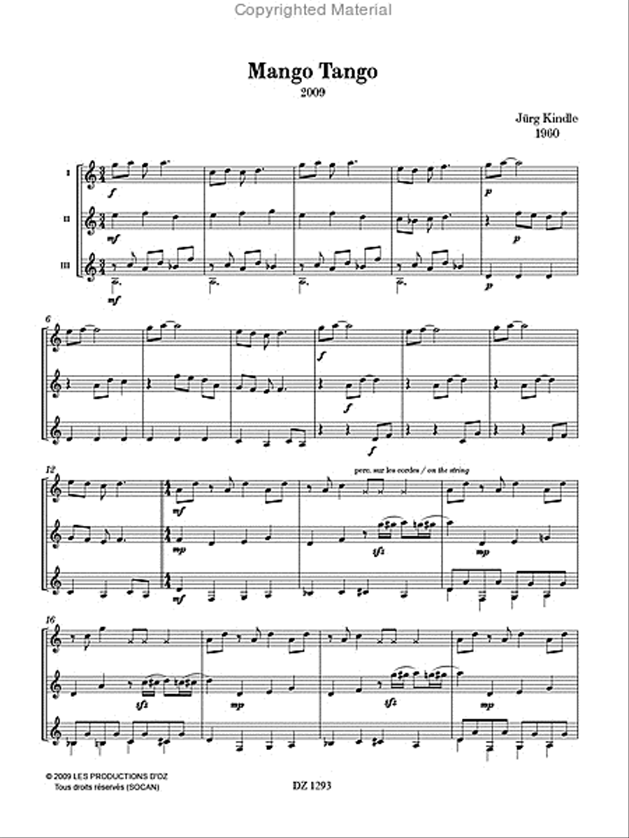 Mango tango Mango tango Guitar Ensemble scores gallery preview page 2