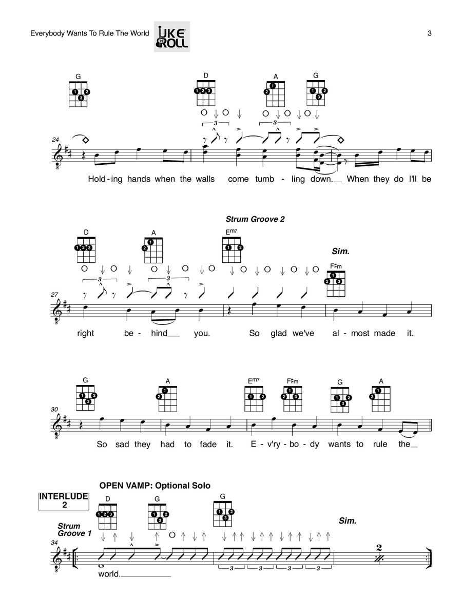 Everybody Wants To Rule The World Voice scores gallery preview page 3