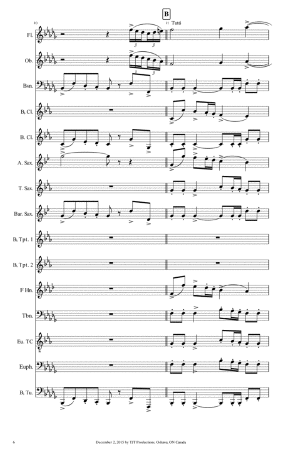 Folk Song for Chamber Wind Philharmonic Concert Band scores gallery preview page 6