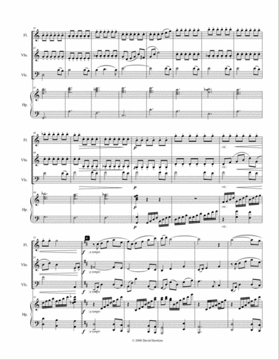 AnnMarie's Waltz (with harp/keyboard) Small Ensemble scores gallery preview page 6