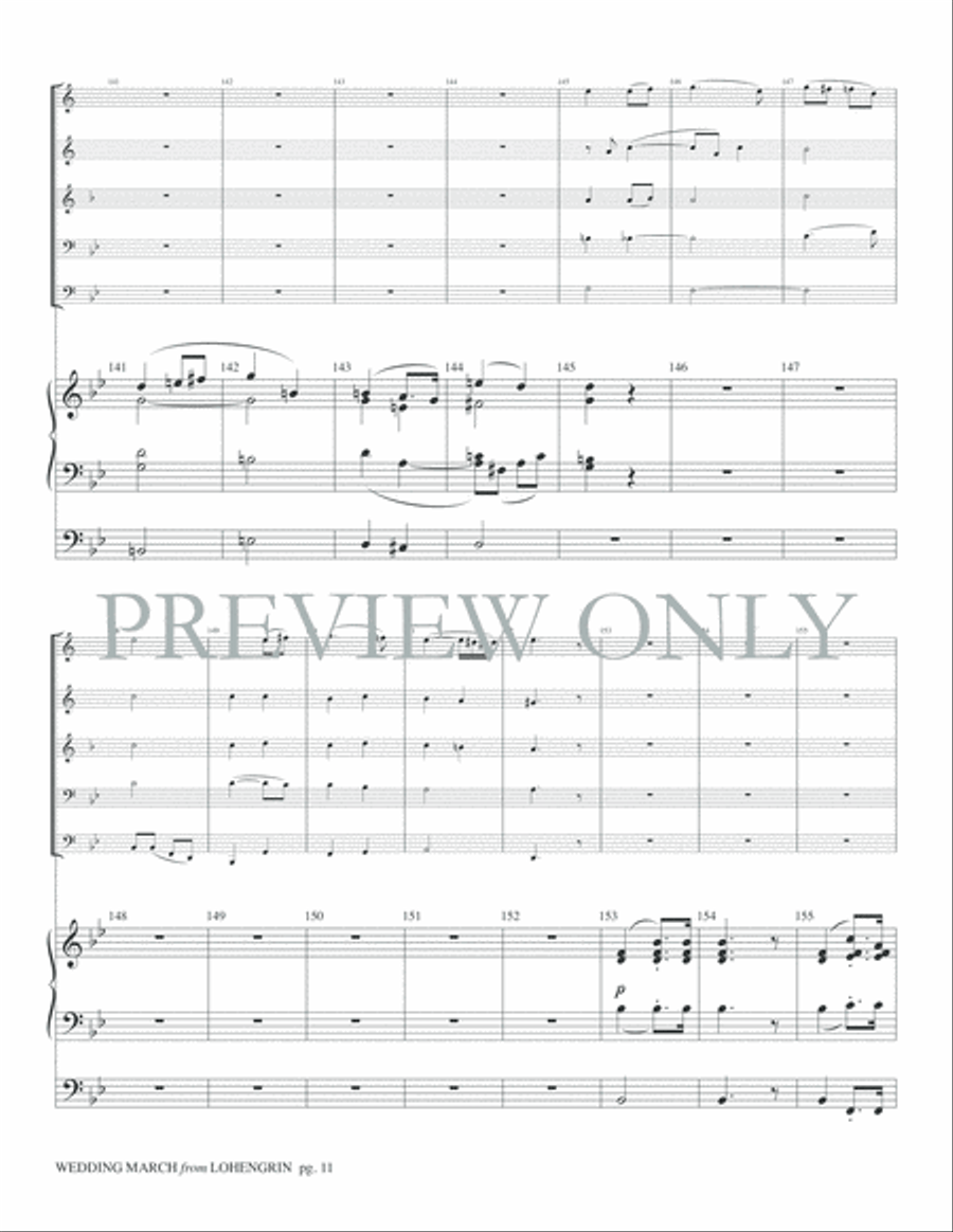 Wedding March from Lohengrin Brass Ensemble scores gallery preview page 13
