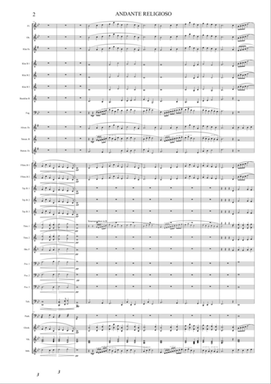 Andante Religioso Concert Band scores gallery preview page 2
