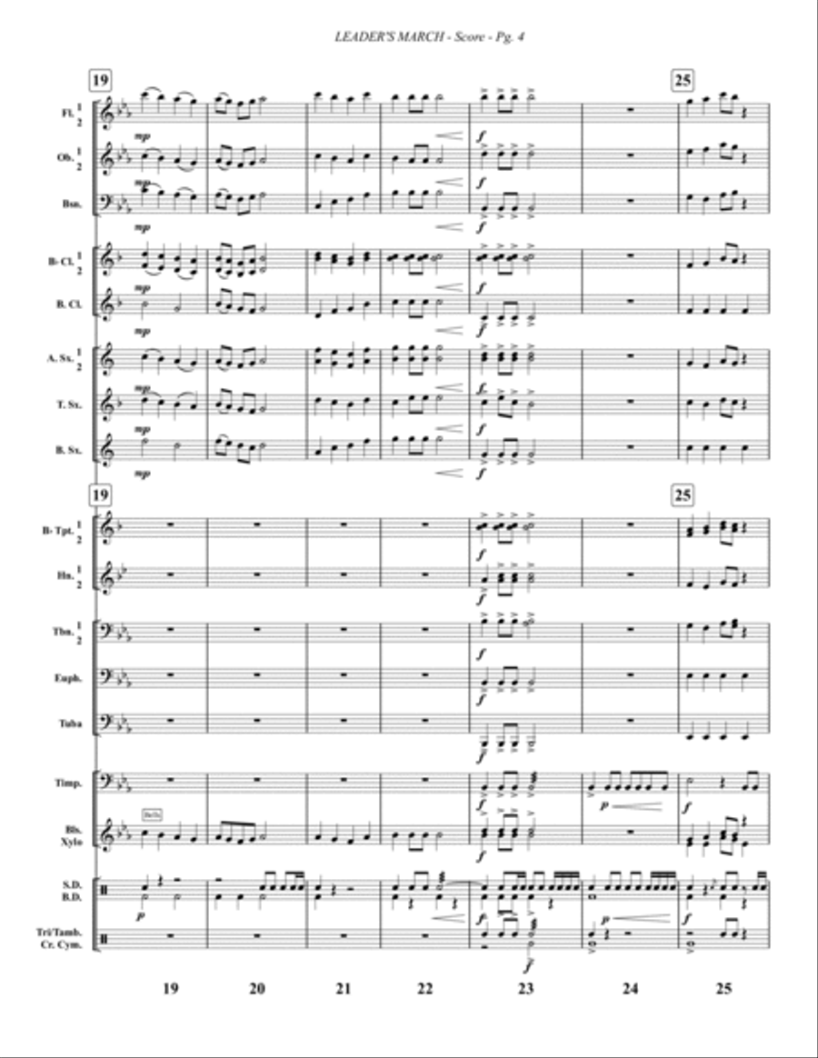 Leader's March Concert Band scores gallery preview page 6