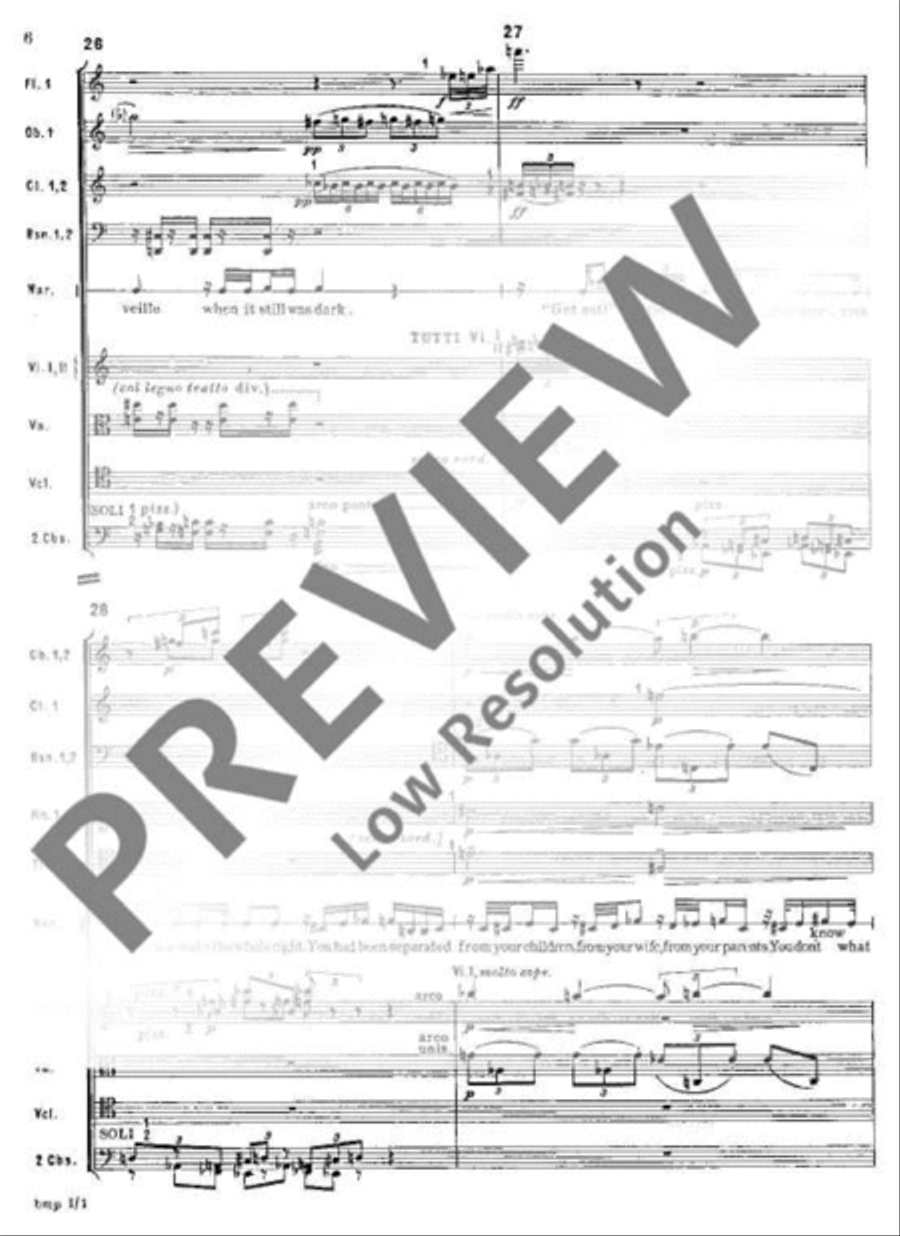A Survivor from Warsaw Men's Choir scores gallery preview page 21