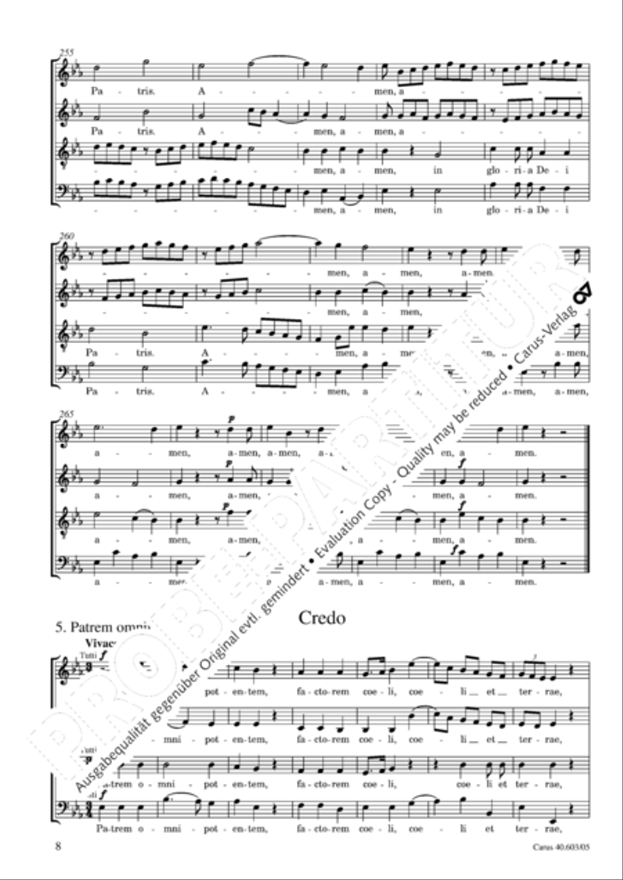Grosse Orgelsolomesse in Es 4-Part scores gallery preview page 9