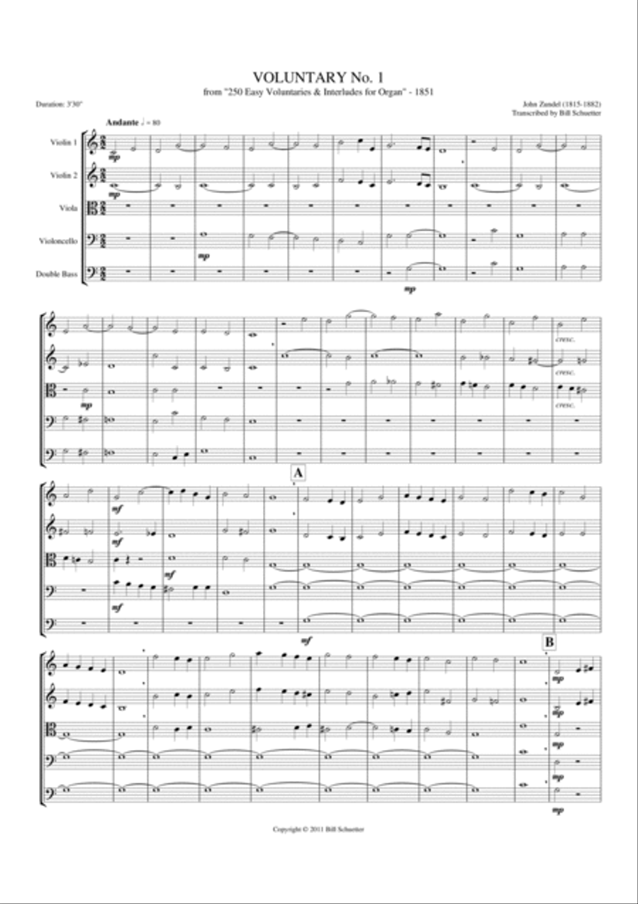 Voluntary I Orchestra scores gallery preview page 1