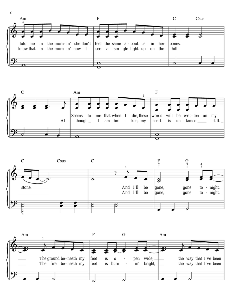 Story Of My Life Story Of My Life Easy Piano scores gallery preview page 2