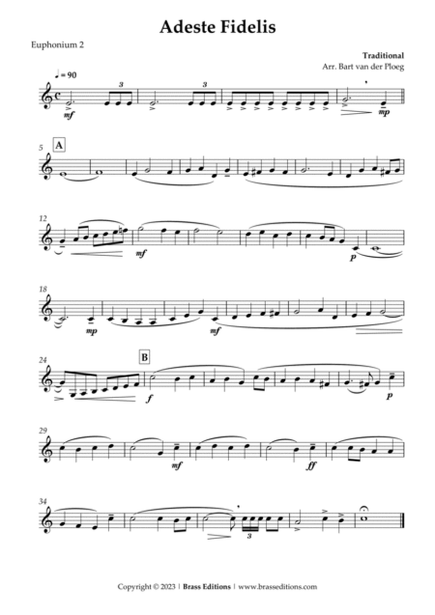 Adeste Fidelis - For Euphonium Quartet image number null