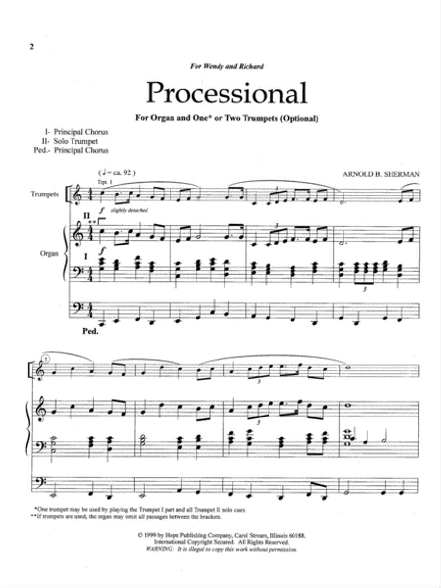 Processional Organ scores gallery preview page 2