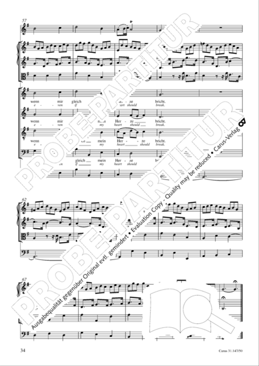 Heart and mouth and thought and action (Herz und Mund und Tat und Leben) (Herz und Mund und Tat und Leben) 4-Part scores gallery preview page 35