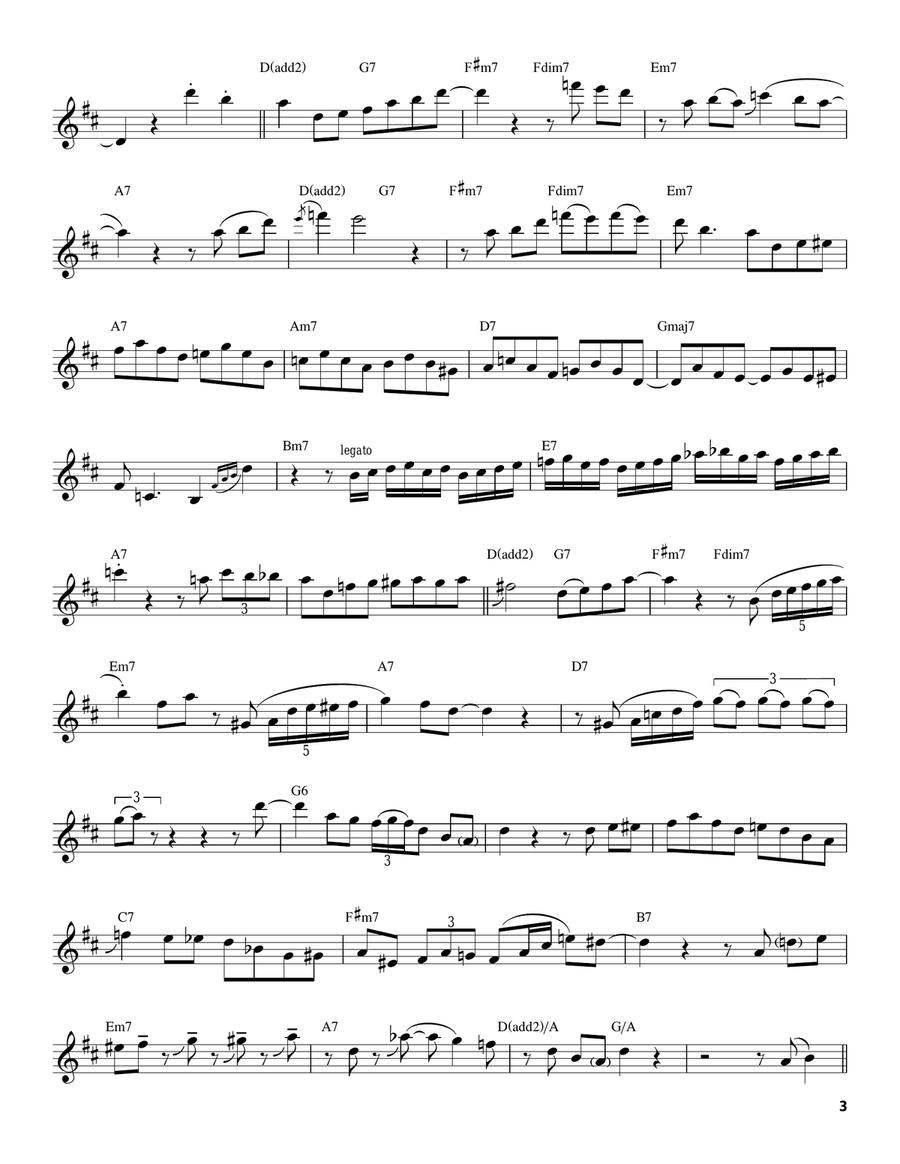 Pennies From Heaven Tenor Saxophone scores gallery preview page 3