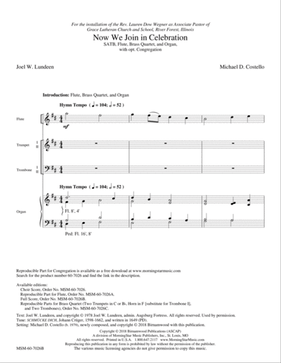 Now We Join in Celebration Choir scores gallery preview page 1