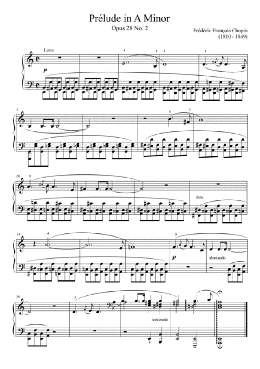 Prelude Op.28, No.2 Piano Solo scores gallery preview page 1