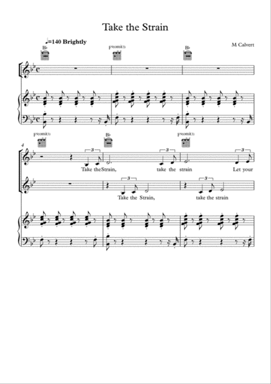 Take The Strain Choir scores gallery preview page 1