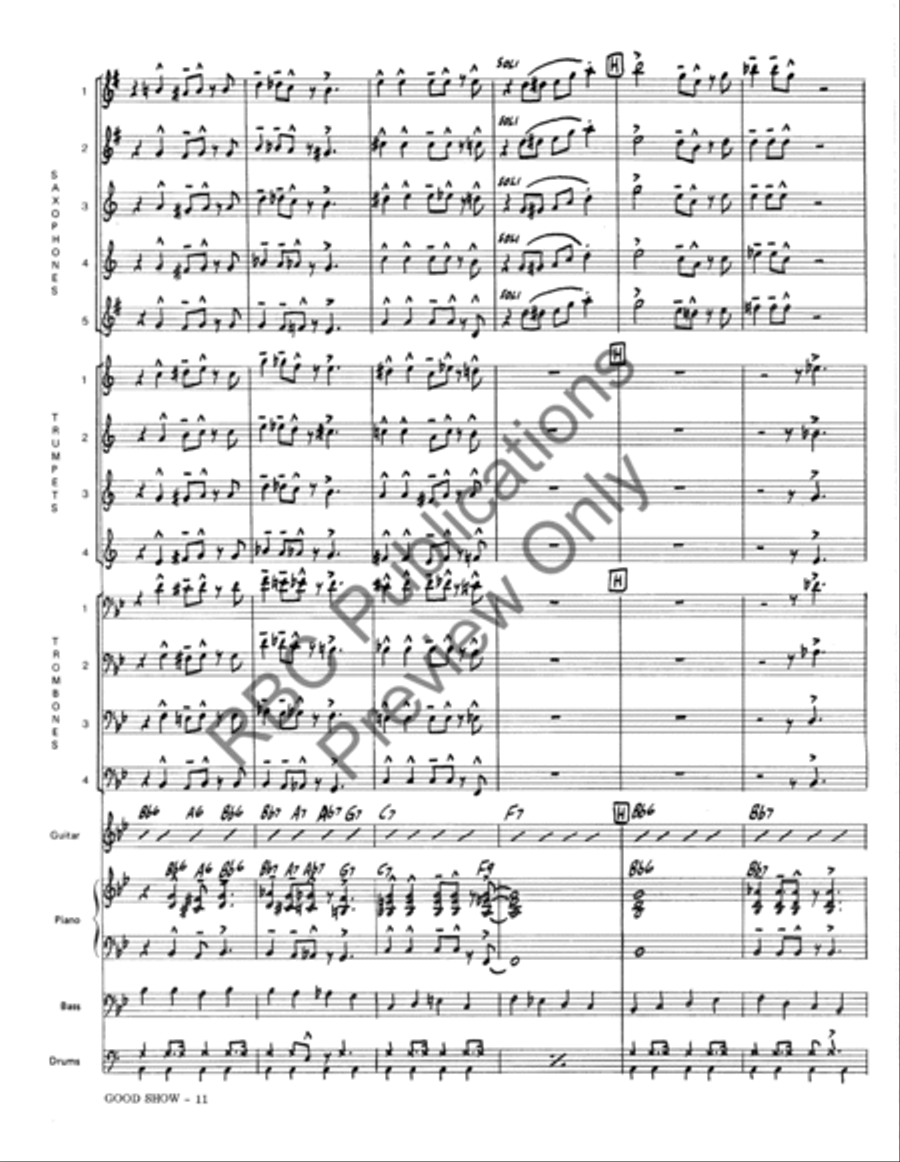 Good Show (Score) Jazz Ensemble scores gallery preview page 14