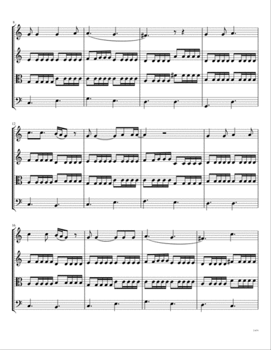 You've Got To Hide Your Love Away String Quartet scores gallery preview page 3