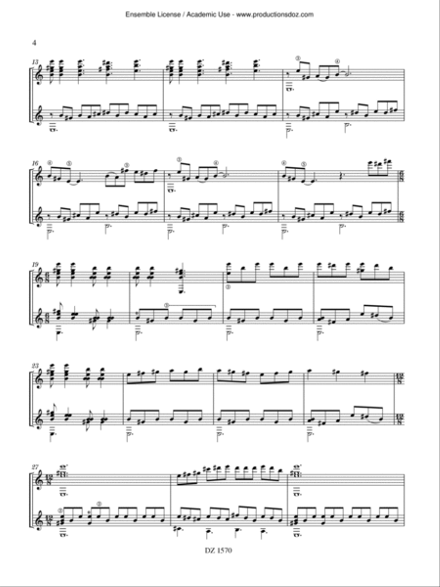 Duo campechano Classical Guitar scores gallery preview page 4