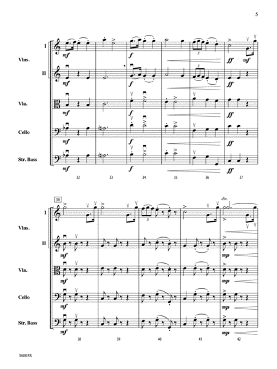 A Night at the Opera: Score String Orchestra scores gallery preview page 5