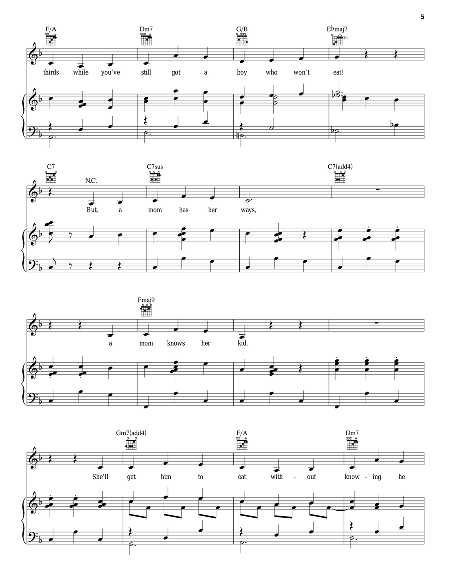 What A Mother Does What A Mother Does Piano, Vocal, Guitar scores gallery preview page 5