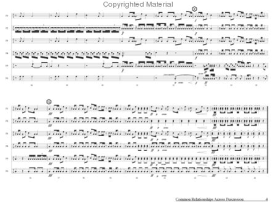 Common Relationships Across Percussion Percussion Ensemble scores gallery preview page 3