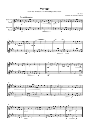 Menuet (for 2 baritone sax) - from the notebooks for Anna Magdalena