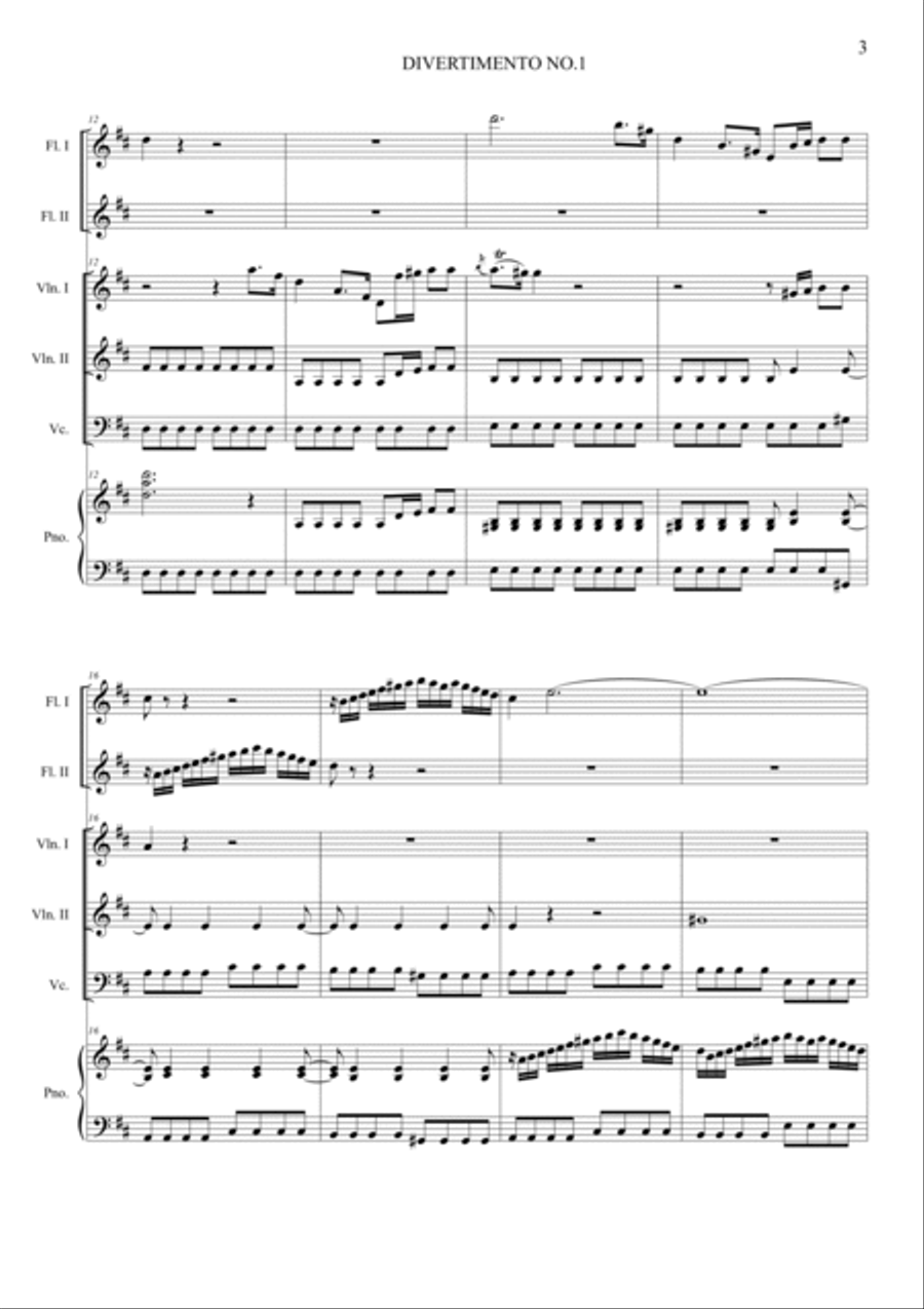 Divertimento K. 136 Divertimento K. 136 Orchestra scores gallery preview page 3