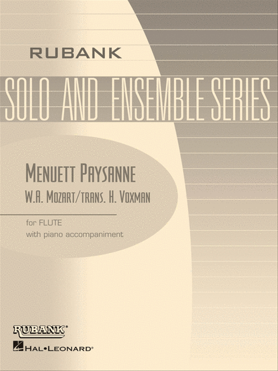 Flute Solos With Piano - Menuett Paysanne