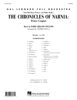 Book cover for The Chronicles of Narnia: Prince Caspian - Full Score