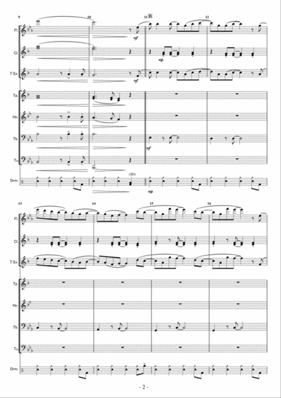 Wind Ensemble Yumeo Kanaete Doraemon Small Ensemble scores gallery preview page 2