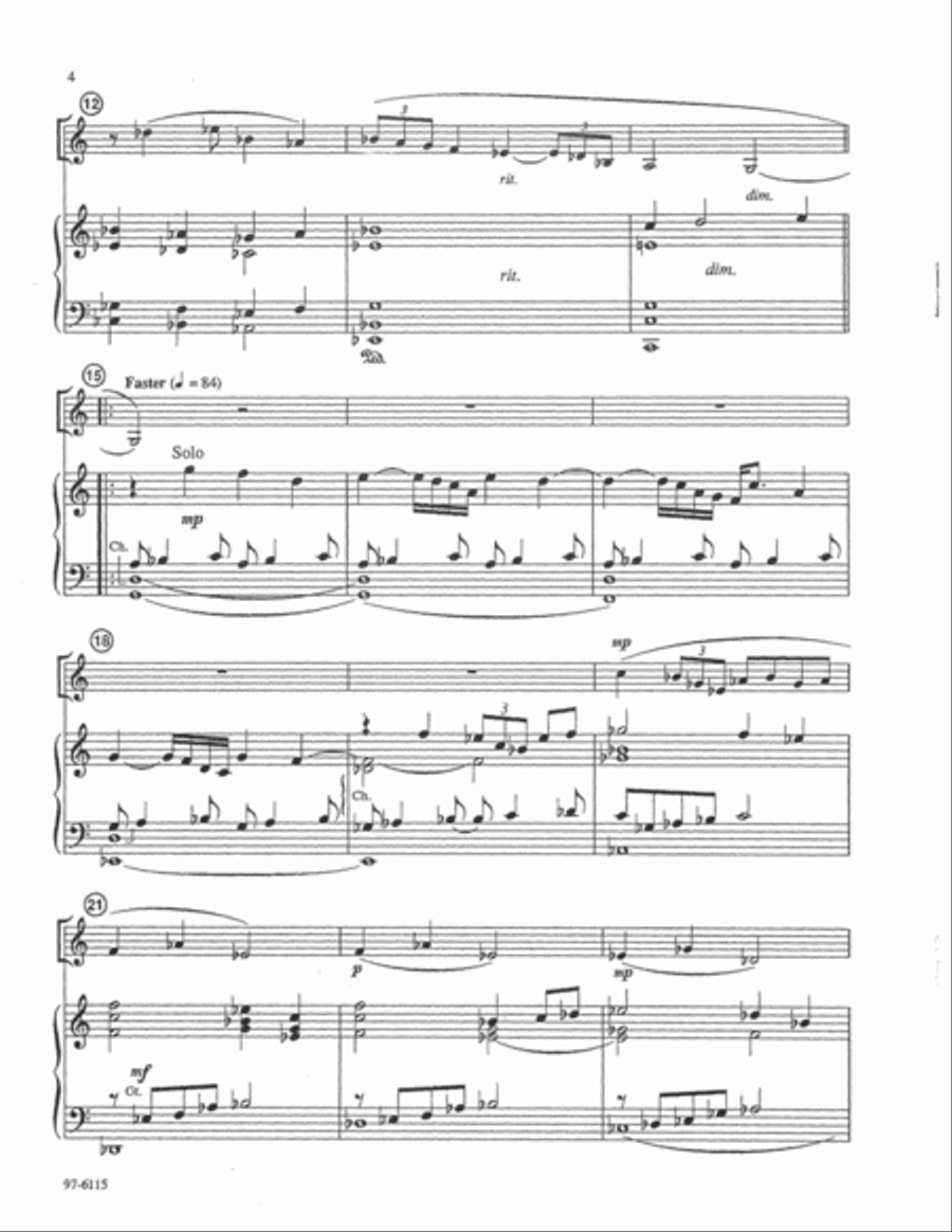 Canticle for English Horn and Organ English Horn scores gallery preview page 3
